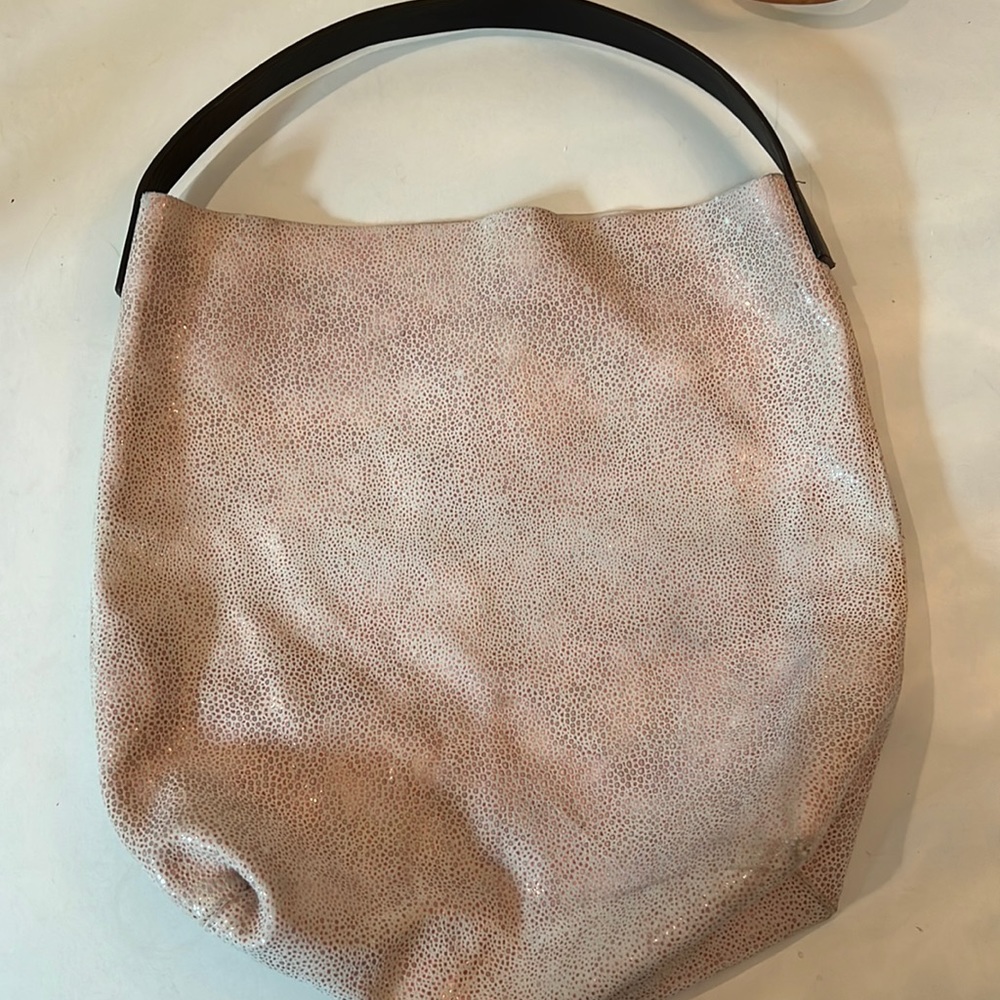 Linde Gallery St Barth pink speckled leather bag